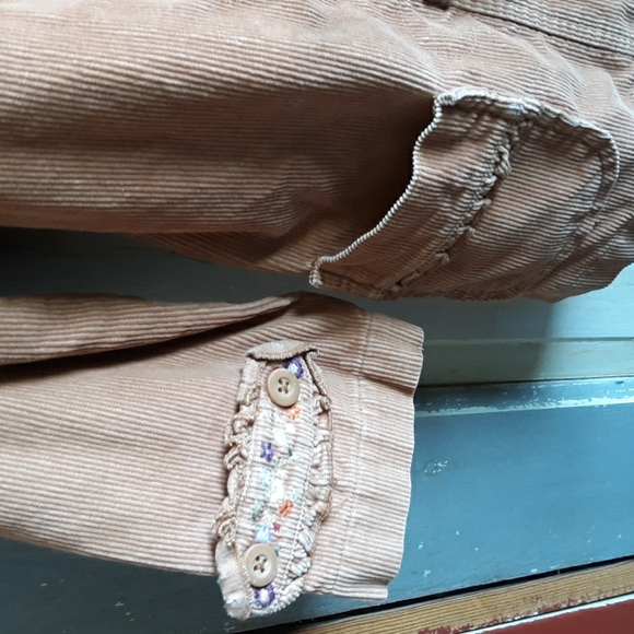 Gymboree Little Girls Jacket Corduroy Toggle Closure Zipper Tan - Picture 3 of 5